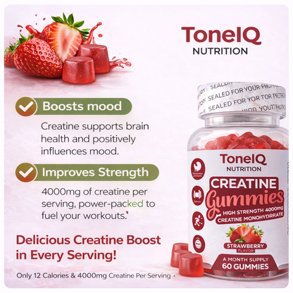 Strawberry Creatine Gummies (60 Servings)