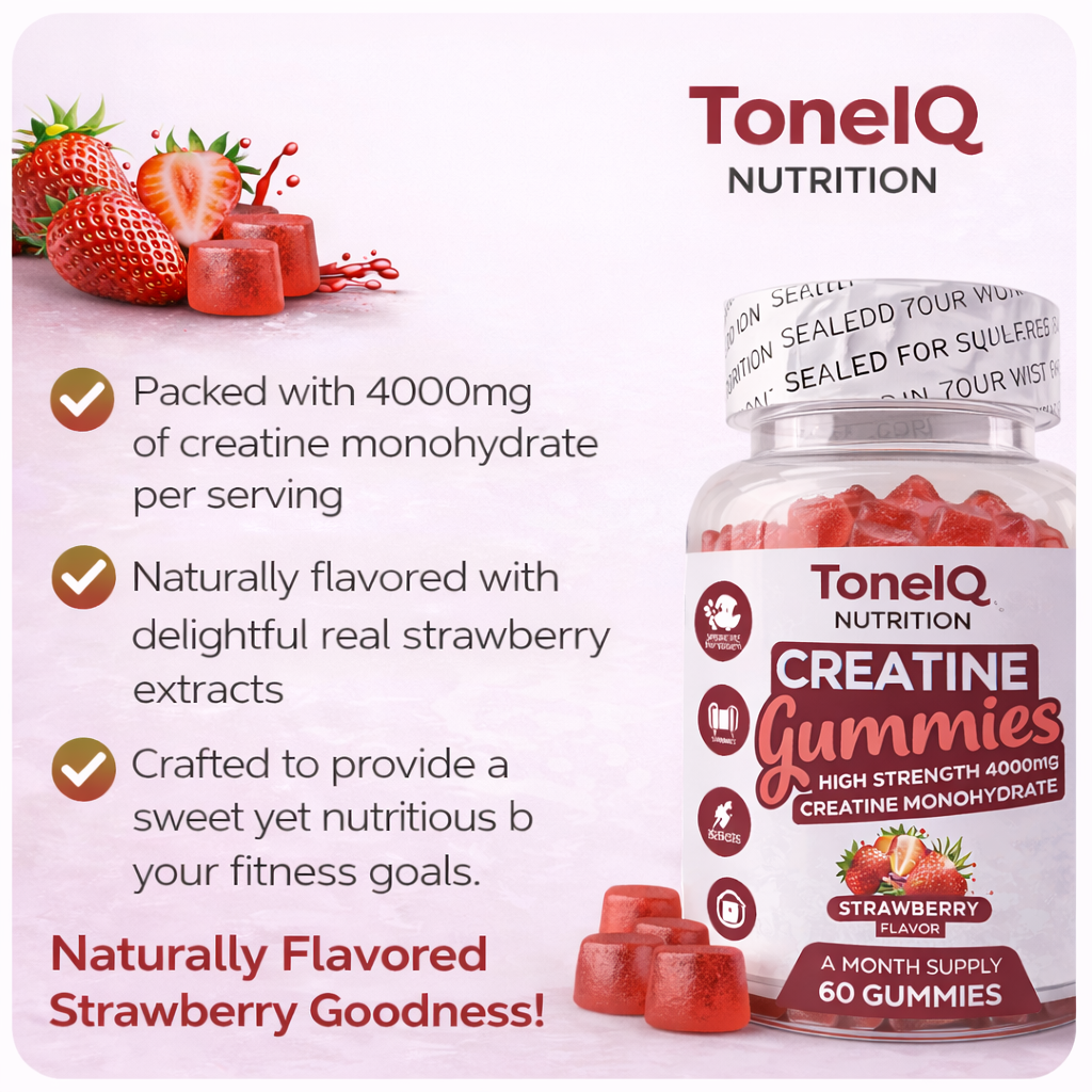 Strawberry Creatine Gummies (60 Servings)